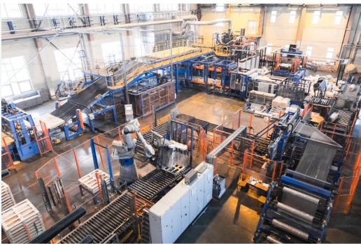 Interior of an Indian herbal extract manufacturing facility with processing equipment